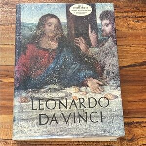 VTG LEONARDO DA VINCI Large Art Coffee Table HC Book 1635 Illustrations 15"x11"